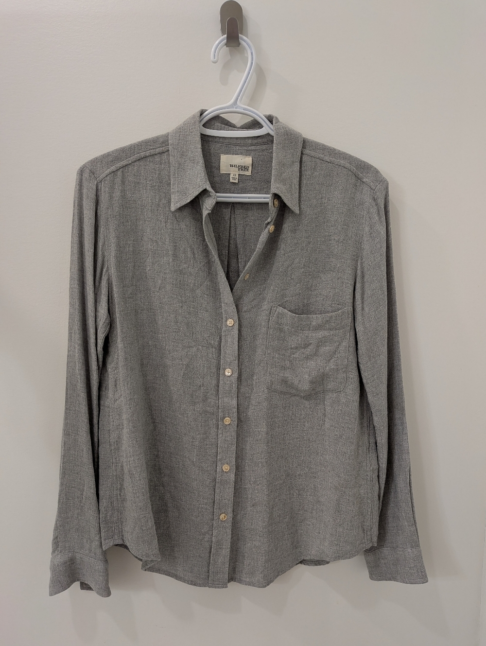 Wilfred Free Wool Blend Button Up Shirt
